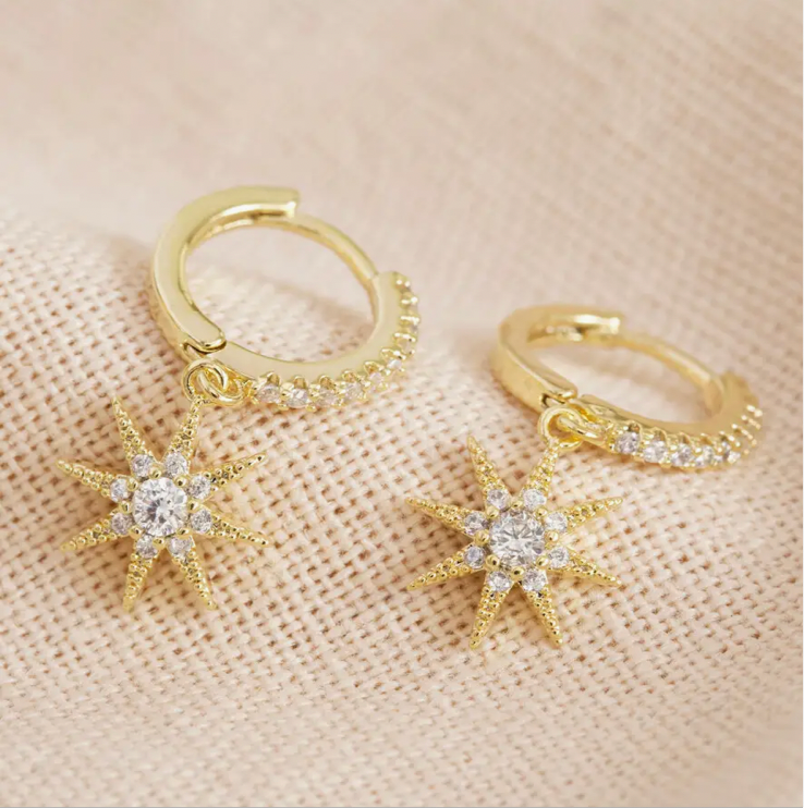 Star Huggie Hoops