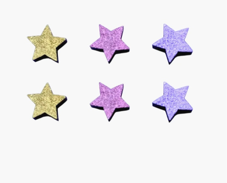 Gold/ Silver Star Trio Studs