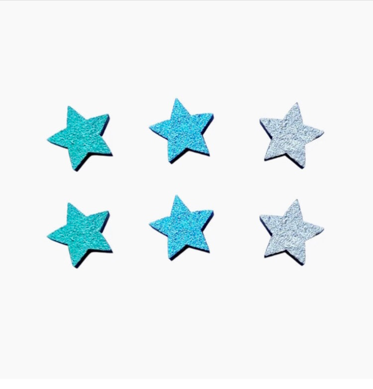 Gold/ Silver Star Trio Studs