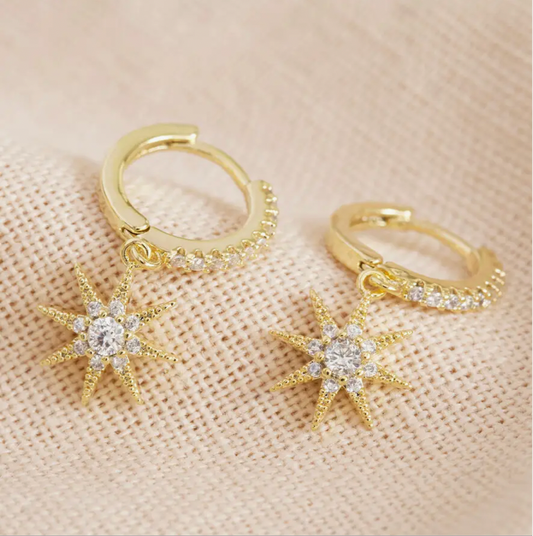 Star Huggie Hoops