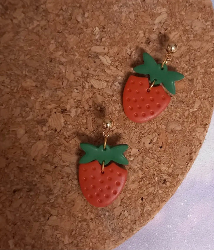 Strawberry Drop Earrings